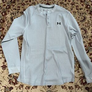 Under Armour Gray Long Sleeve Henley Shirt